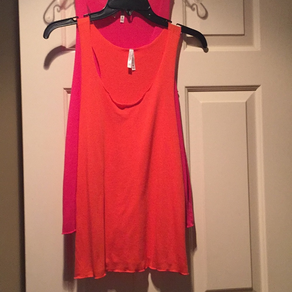 Two NWOT Colt Story Tank Tops. M  Orange and Pink.